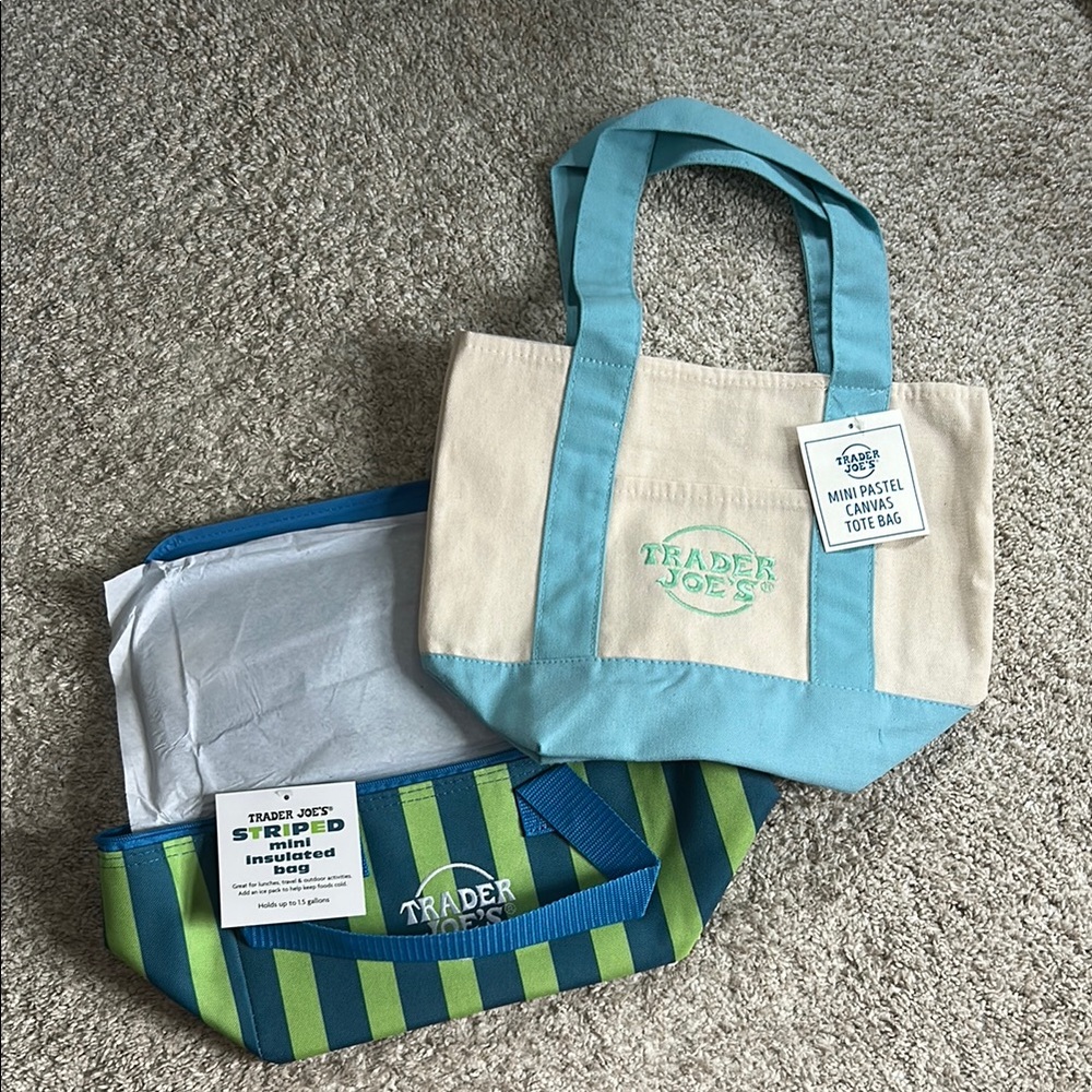 Trader Joe's Mini Canvas bag and Insulated Tote BUNDLE!